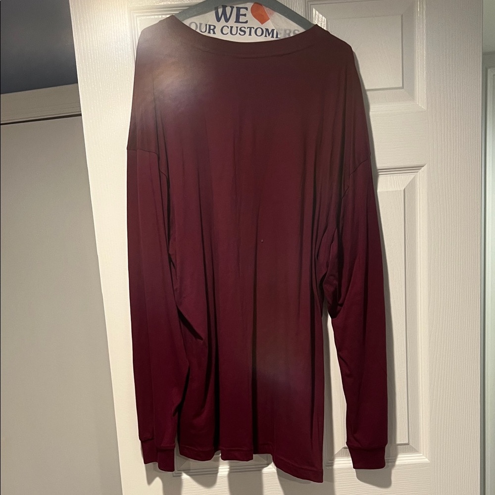 GAP Men's Deep Red Long Sleeve Tee